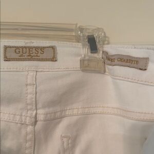 Guess White Nicole Cigarette Skinny Jeans